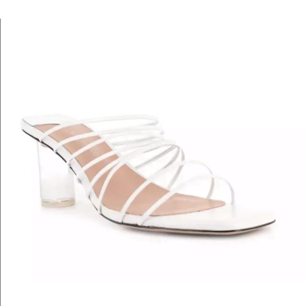 Tony Bianco White Strappy Suri Clear Heel Sandal 7.5M
